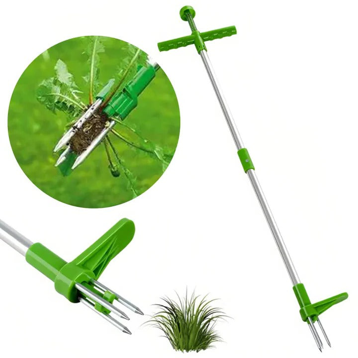Lisslune | Long Handle Weed Puller Tool with Foot Pedal & Claw Design