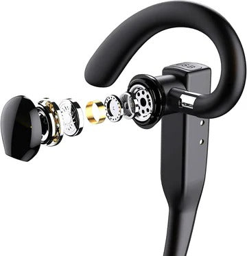 Lisslune | Trucker Dual Mic Wireless Bluetooth 5.1 Noise Cancelling Headset/Earpiece