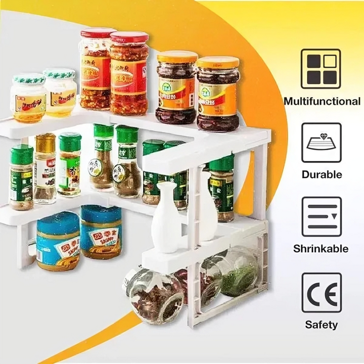 Lisslune | 2-layer stackable spice organizer