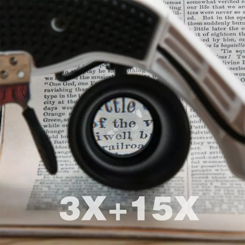 Lisslune | Jeweler Headband Magnifying Glass 8 Lens LED Light Glasses
