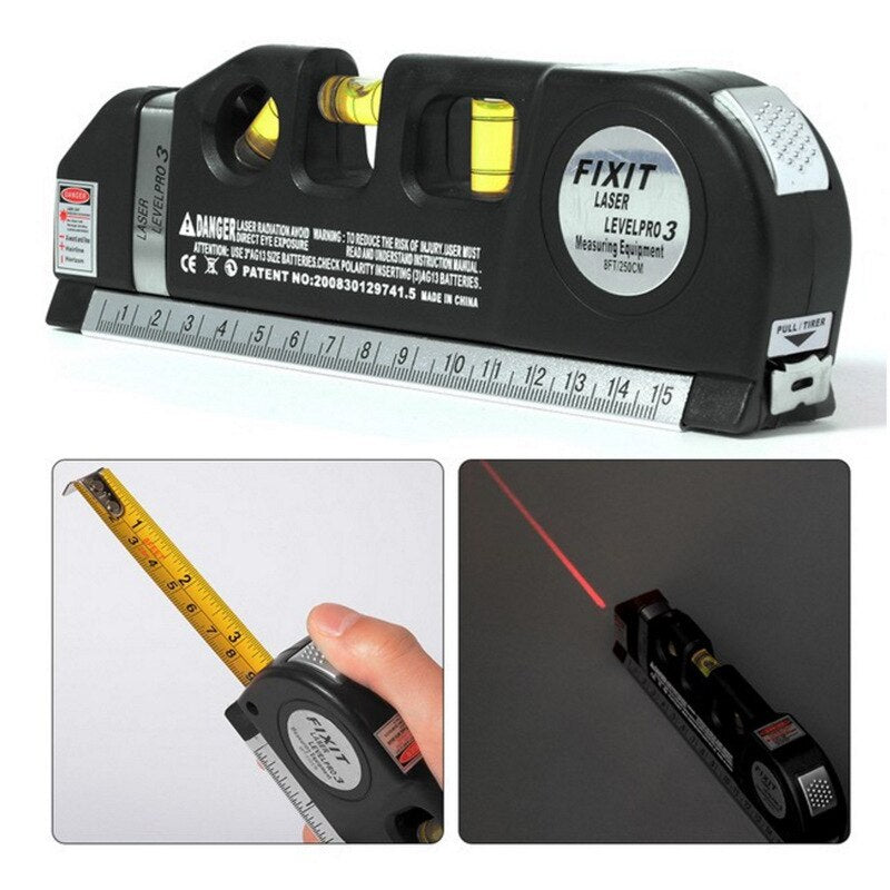 Lisslune | Leo MeasurePro 4-in-1 Tool – Laser Level with Ruler, Level and Protractor