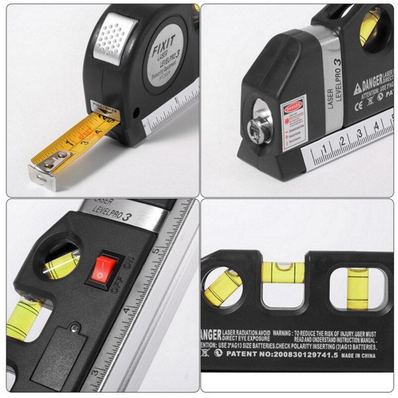 Lisslune | Leo MeasurePro 4-in-1 Tool – Laser Level with Ruler, Level and Protractor