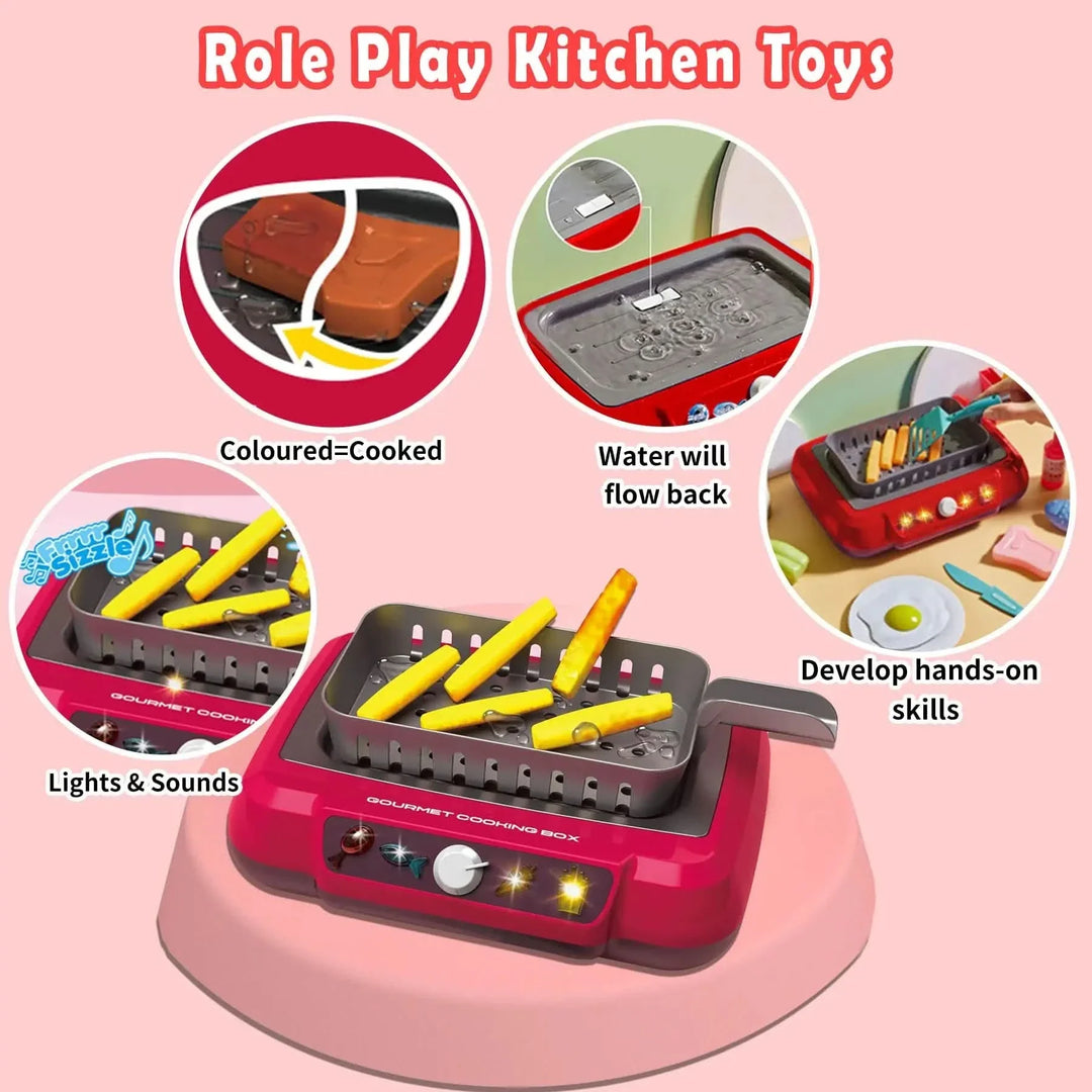 Lisslune | Colorful Children's Kitchen Set with Accessories for Imaginative Role Play