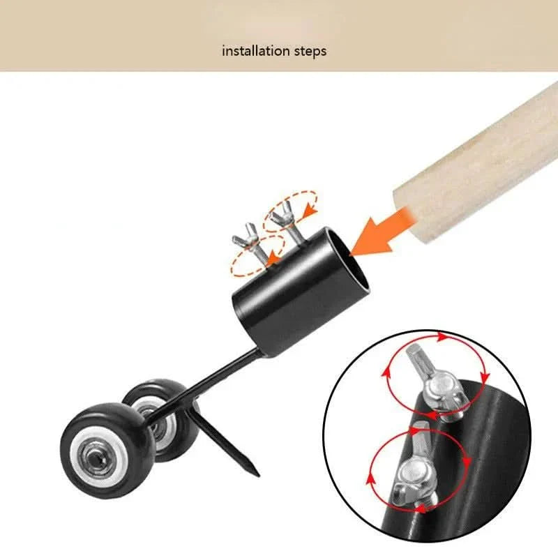 Lisslune | RootEase Deluxe Weed Remover – Back-friendly weed puller with wooden handle