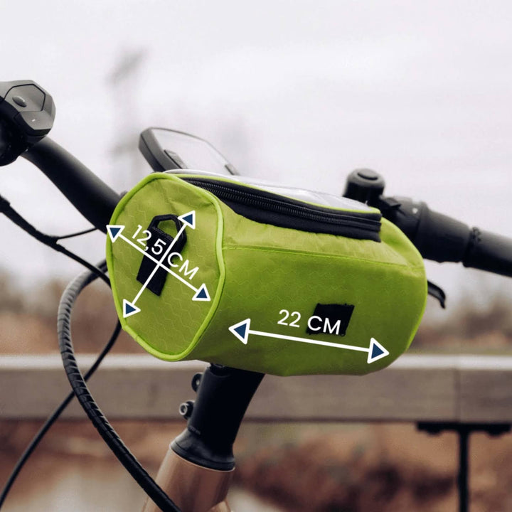 Lisslune | Waterproof Bicycle Bag with Phone Window – Adjustable Handlebar Bag