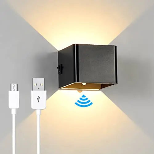 Lisslune | Wireless Rechargeable Wall Lamp | Adjustable Up & Down Light, USB Powered for Home Decor & Cozy Ambiance