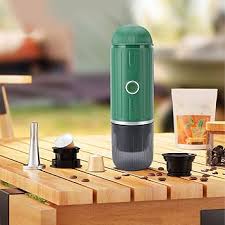 Lisslune | Self-Heating Portable Electric Espresso Maker with USB-C Charger – Compatible with Ground Coffee & Nespresso Capsules