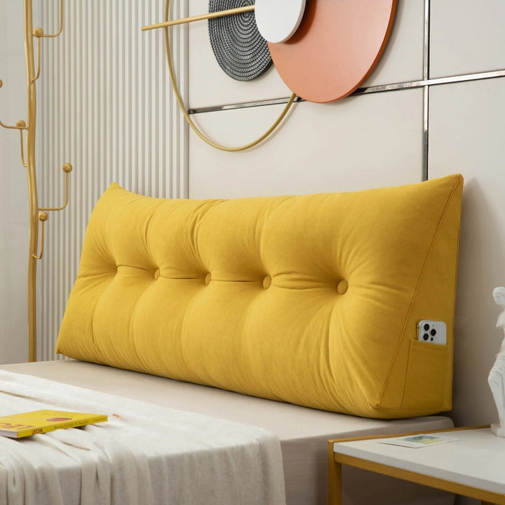 Lisslune | Ergonomic Wedge Pillow | Back & Neck Support with Removable Cover for Bed & Sofa Relaxation