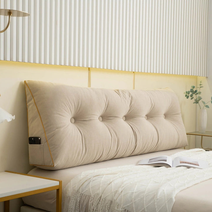 Lisslune | Ergonomic Wedge Pillow | Back & Neck Support with Removable Cover for Bed & Sofa Relaxation