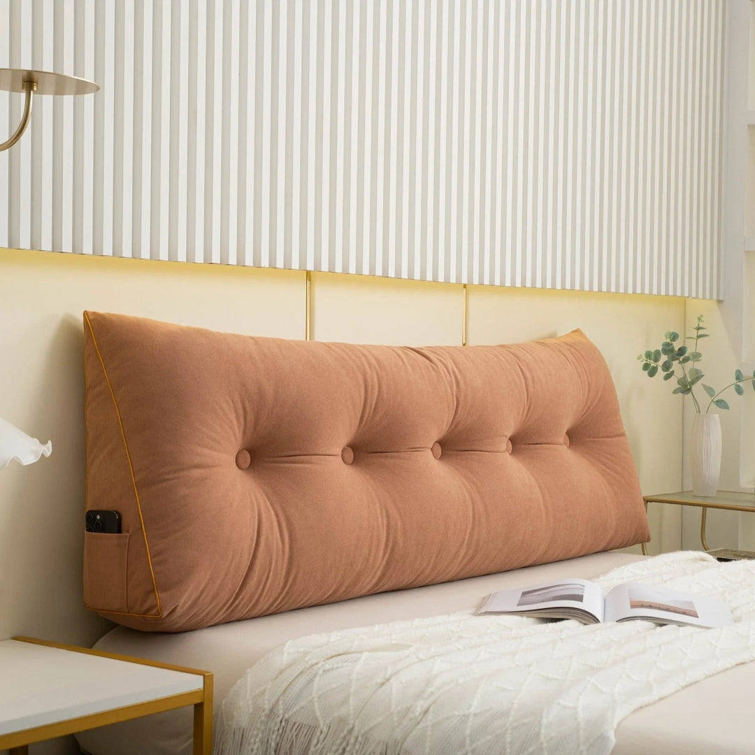 Lisslune | Ergonomic Wedge Pillow | Back & Neck Support with Removable Cover for Bed & Sofa Relaxation