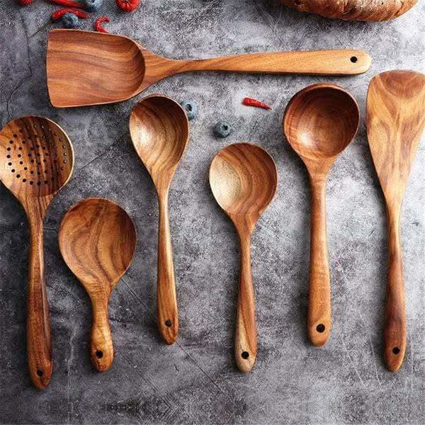 Lisslune | TeakWare - 7-piece sustainable kitchen utensil set
