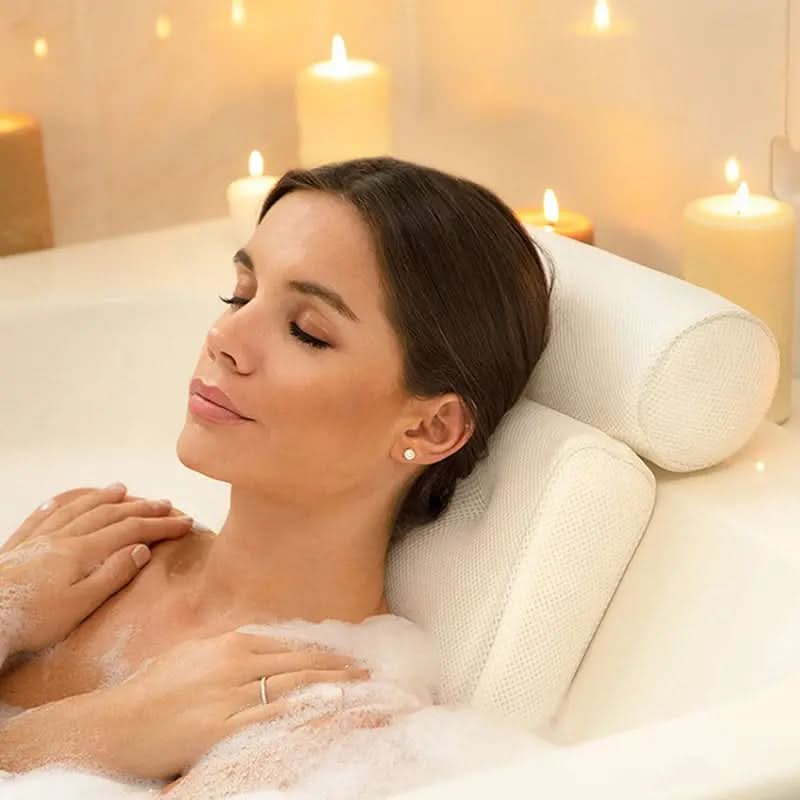 Lisslune | RELAXURA – Bath headrest made of 4D mesh, ergonomic & non-slip
