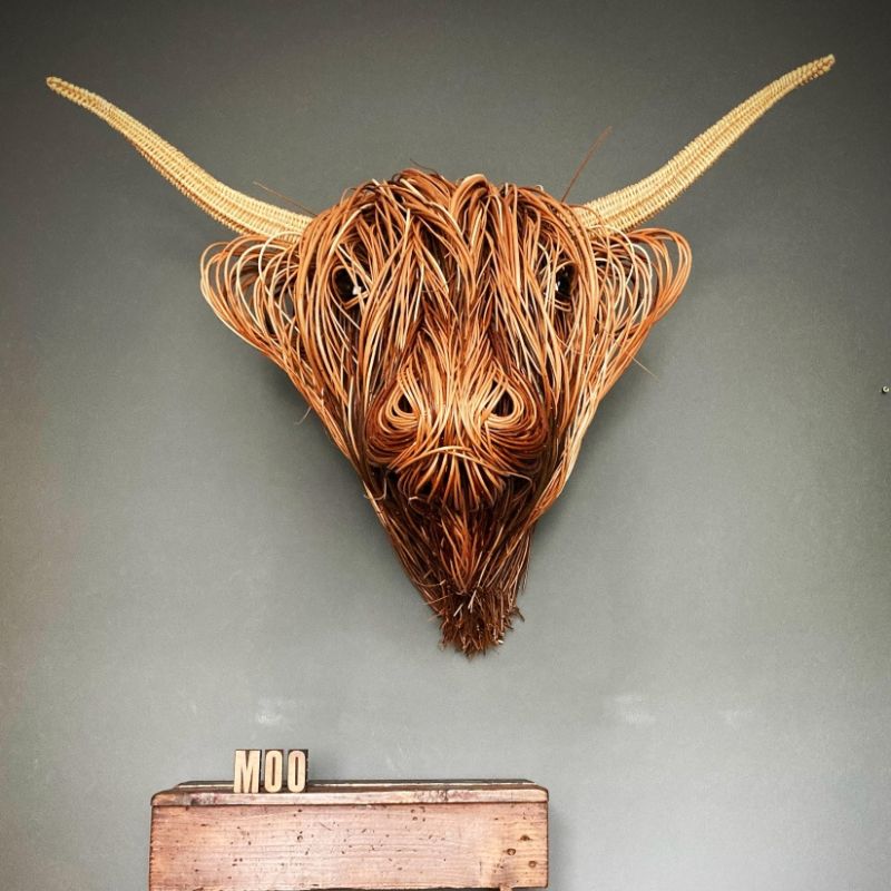 Lisslune | Nature'sCow - Handcrafted cow wall decoration for nature-inspired spaces
