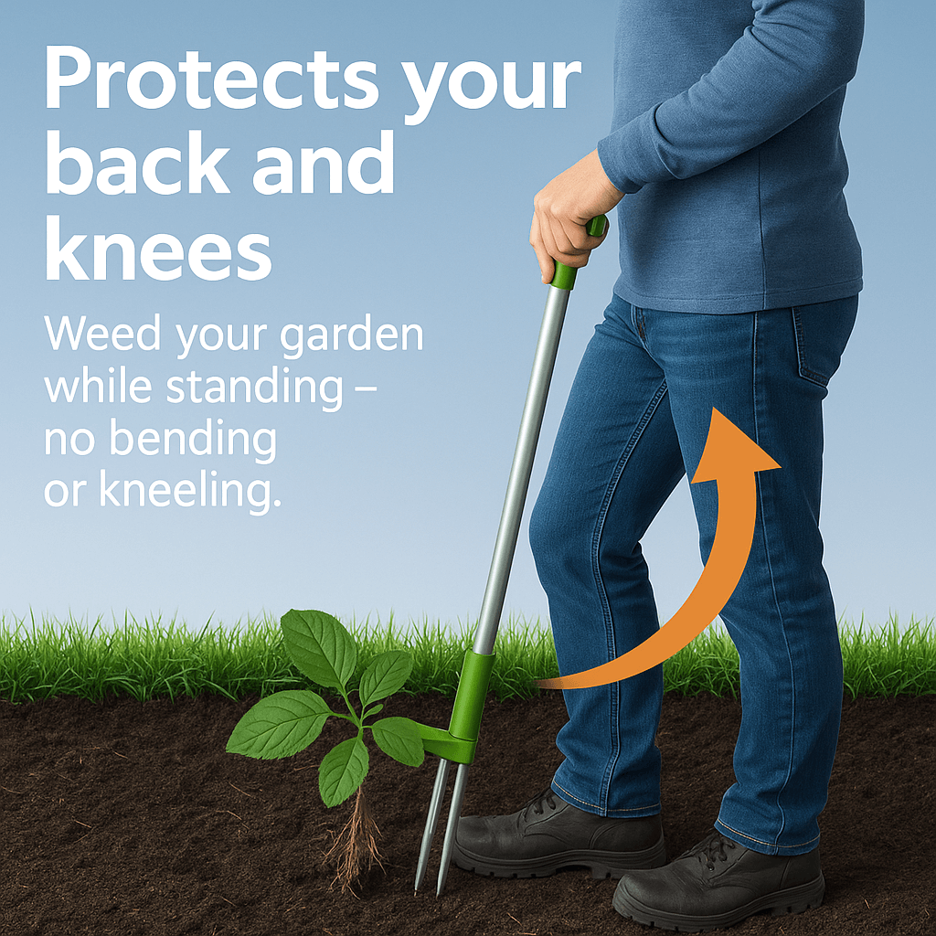 Lisslune | RootRipper Garden Weed Puller Tool - Heavy-Duty Handheld Weeder for Efficient Weed Removal in Lawns & Gardens
