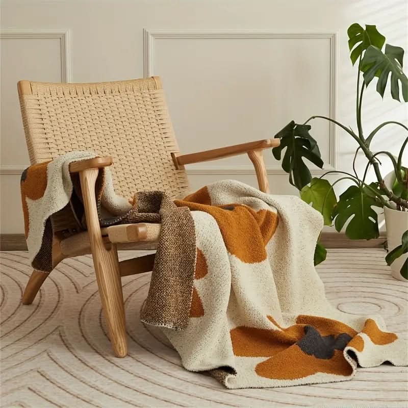 Lisslune | CAS - Knitted blanket with floral pattern