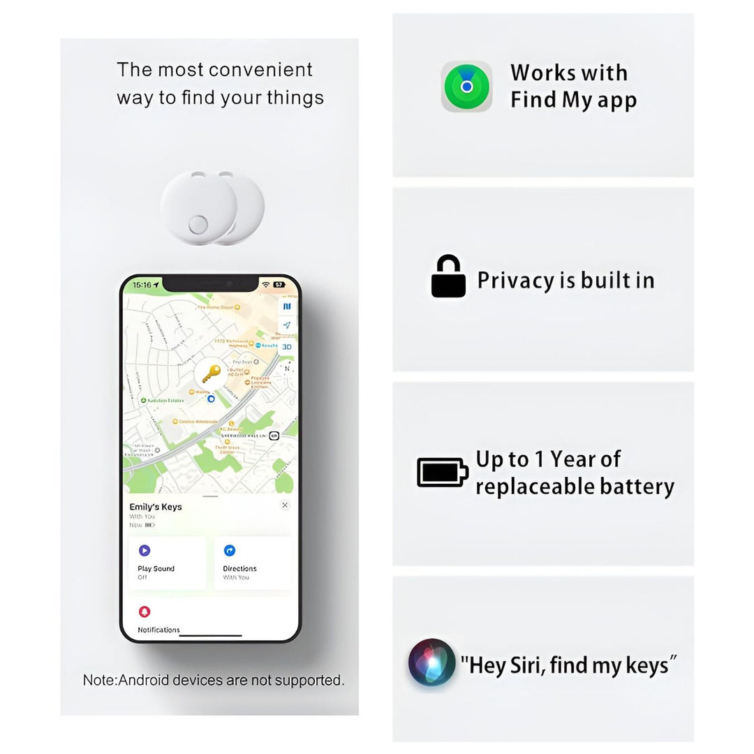 Lisslune | Universal Luggage Tracker | Compact, Bluetooth-Compatible & Ideal for Travel Security