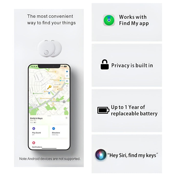 Lisslune | Universal Luggage Tracker | Compact, Bluetooth-Compatible & Ideal for Travel Security