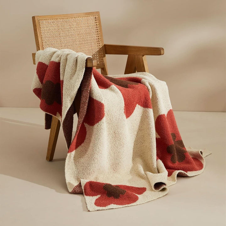 Lisslune | CAS - Knitted blanket with floral pattern