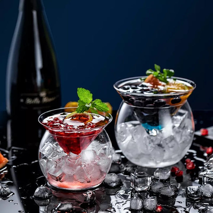 Lisslune | Crystal Iced Cone Cocktail Glass