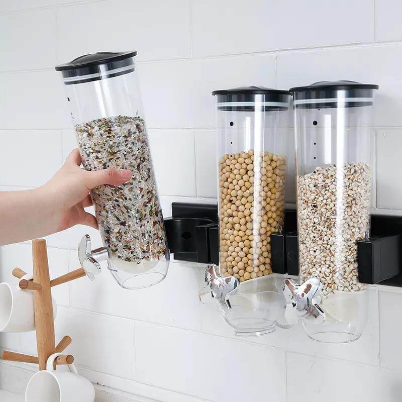 Lisslune | Wall-Mounted Transparent Cereal Dispenser
