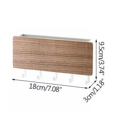 Lisslune | KeyOrganize Wood Key Holder Wall Shelf | Multifunctional & Stylish | Wall Decor & Storage