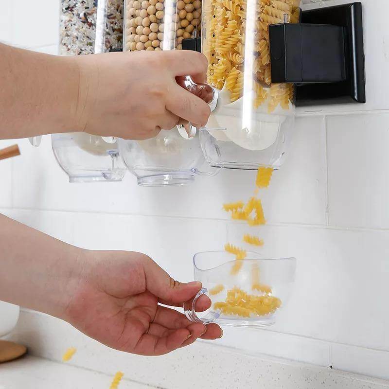 Lisslune | Wall-Mounted Transparent Cereal Dispenser