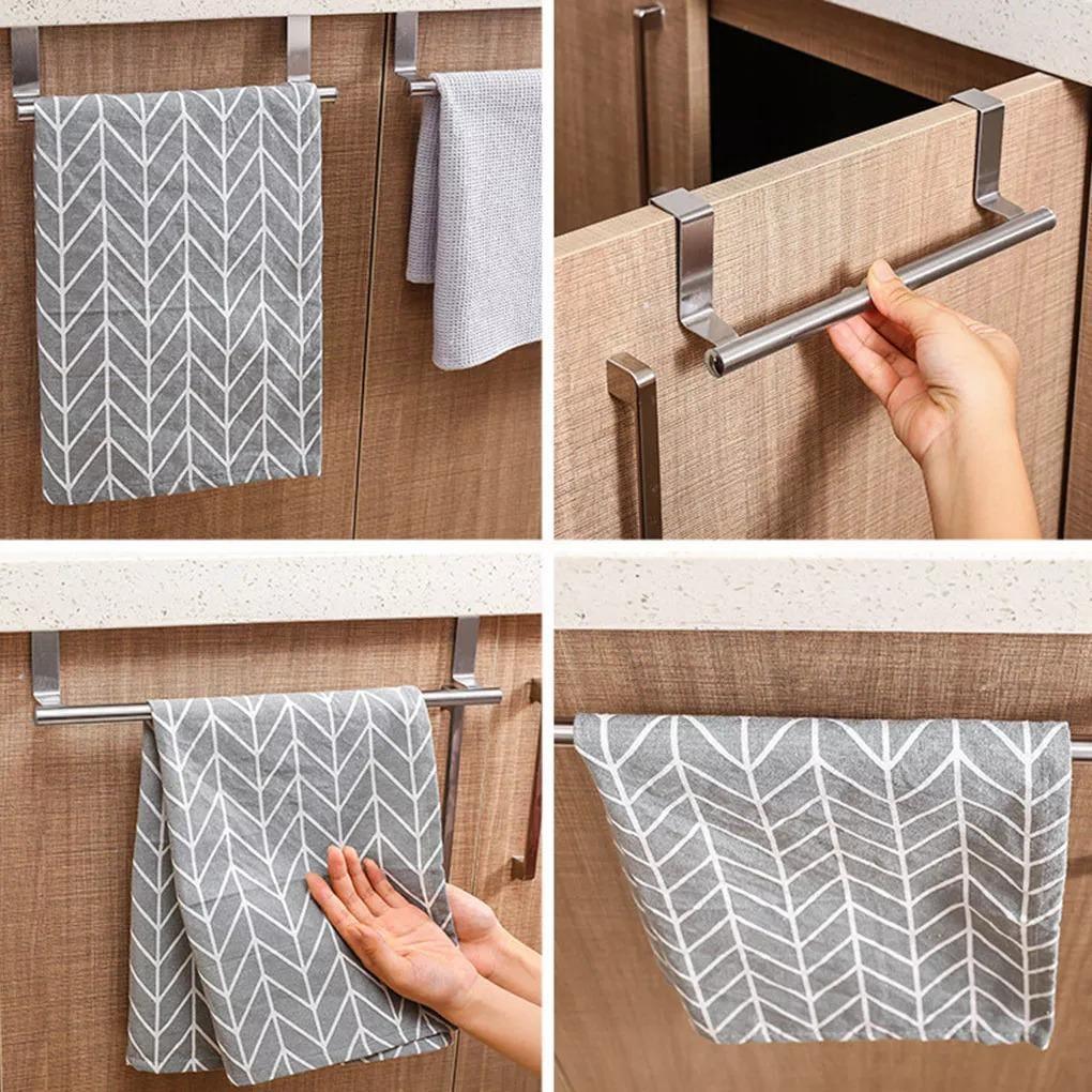 Lisslune | Towel holder made of stainless steel for cabinet doors