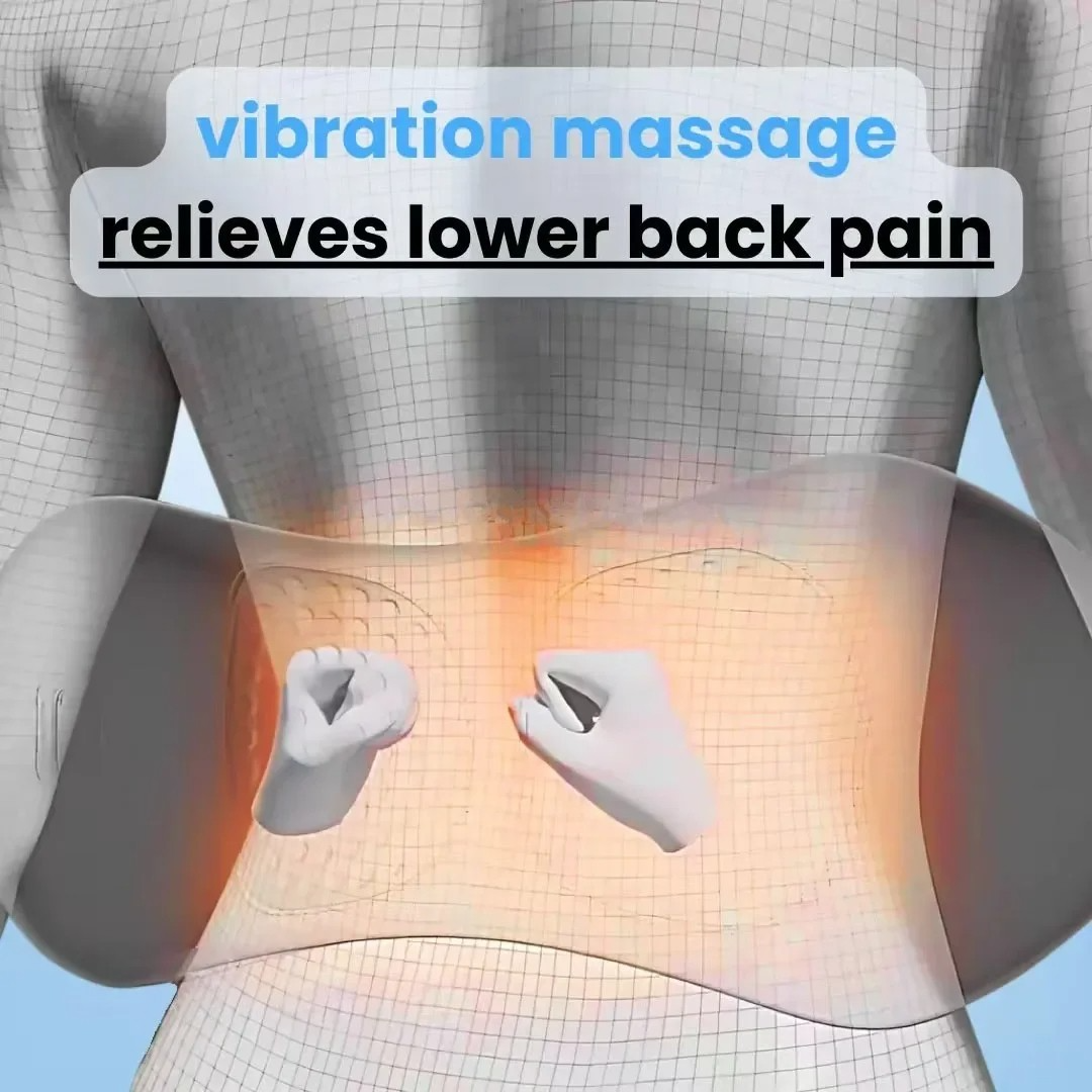 Lisslune | Back Pain Massager with Heat & Vibration, Spinal Support for Sciatica Relief, Lower Back Pain & Posture Correction – 3-in-1 Home Therapy