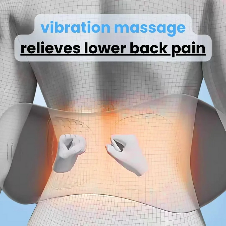 Lisslune | Back Pain Massager with Heat & Vibration, Spinal Support for Sciatica Relief, Lower Back Pain & Posture Correction – 3-in-1 Home Therapy