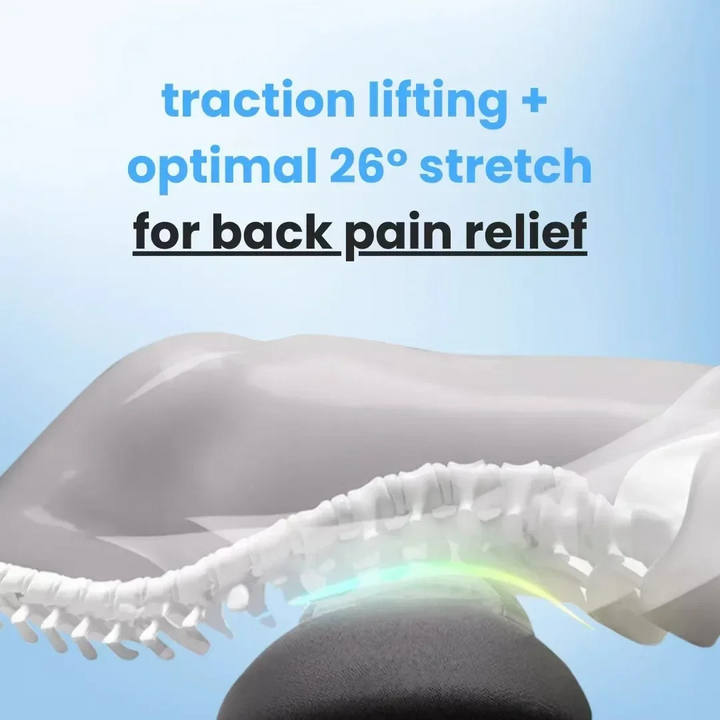 Lisslune | Back Pain Massager with Heat & Vibration, Spinal Support for Sciatica Relief, Lower Back Pain & Posture Correction – 3-in-1 Home Therapy