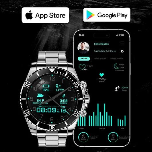 Lisslune | Nexos Pro – Tactical Smartwatch with GPS, Health Tracking & 21-Day Battery Life