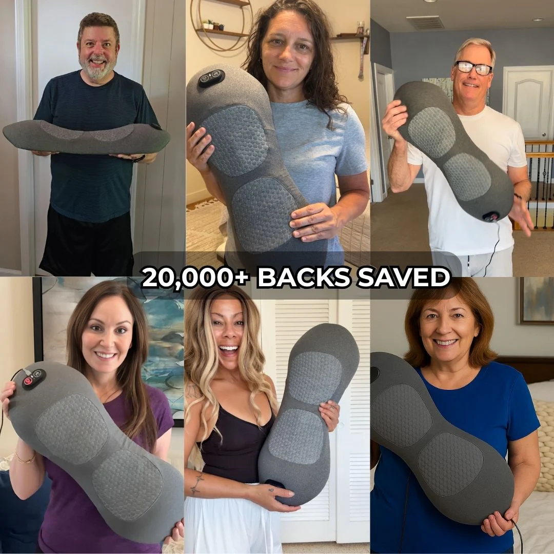 Lisslune | Back Pain Massager with Heat & Vibration, Spinal Support for Sciatica Relief, Lower Back Pain & Posture Correction – 3-in-1 Home Therapy