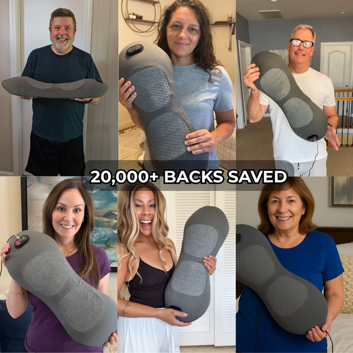 Lisslune | Back Pain Massager with Heat & Vibration, Spinal Support for Sciatica Relief, Lower Back Pain & Posture Correction – 3-in-1 Home Therapy