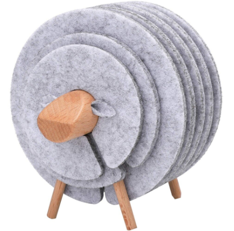 Lisslune | Insulated Non-Slip Sheep Coaster Set