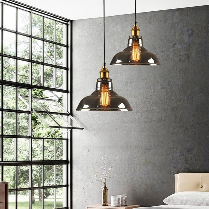 Lisslune | GlassHaven – Elegant Industrial Pendant Lamp