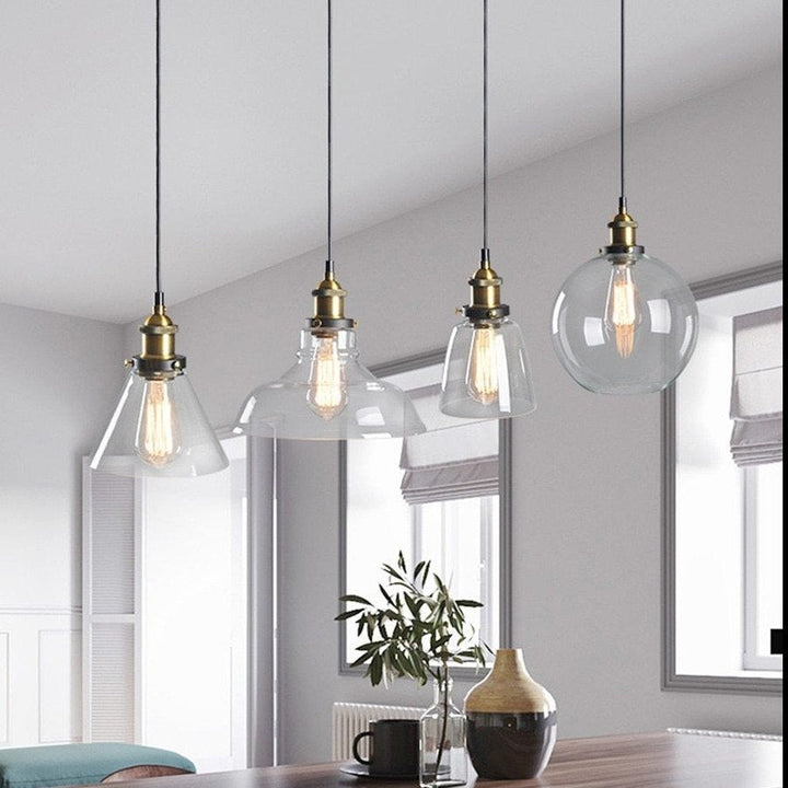 Lisslune | GlassHaven – Elegant Industrial Pendant Lamp