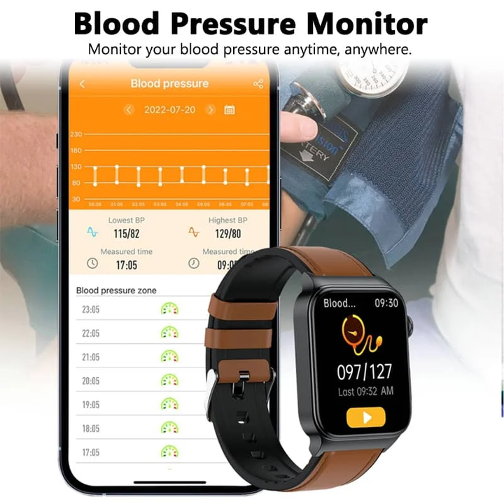 Lisslune | All-in-One Health Monitoring Smartwatch with ECG & Blood Glucose Tracker