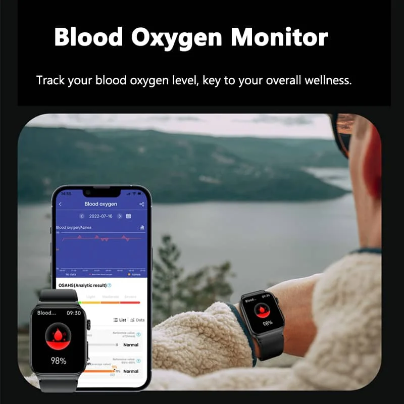 Lisslune | All-in-One Health Monitoring Smartwatch with ECG & Blood Glucose Tracker