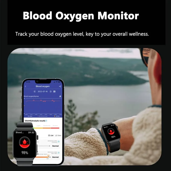 Lisslune | All-in-One Health Monitoring Smartwatch with ECG & Blood Glucose Tracker
