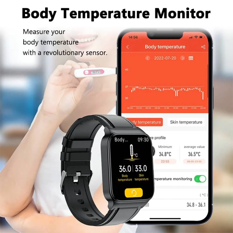 Lisslune | All-in-One Health Monitoring Smartwatch with ECG & Blood Glucose Tracker