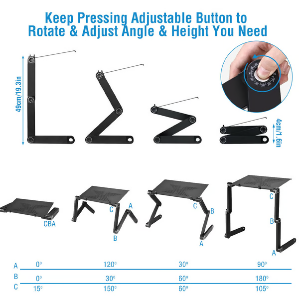 Lisslune | 360° Ergonomic Laptop Stand – FlexStand