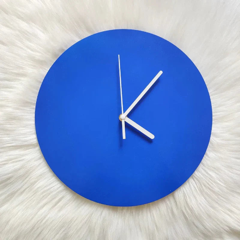 Lisslune | Small Blue Geometric Wall Clock