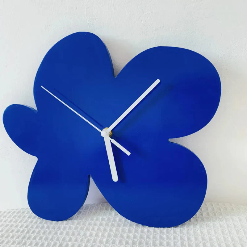 Lisslune | Small Blue Geometric Wall Clock