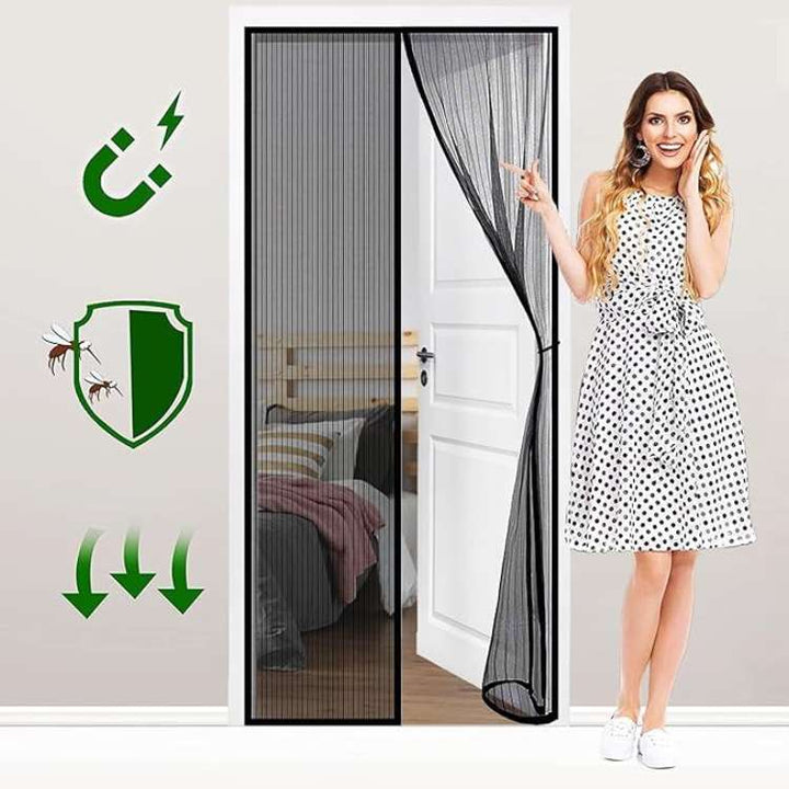 Lisslune | InsectGuard Magnetic Mesh Door | Heavy-Duty, Tear-Resistant & Hands-Free Access for Summer Airflow