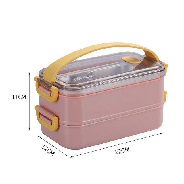 Lisslune | Insulated Bento Lunch Box | Superior Temperature Retention & Multi-Compartment Design for Office, School & On-the-Go Meals