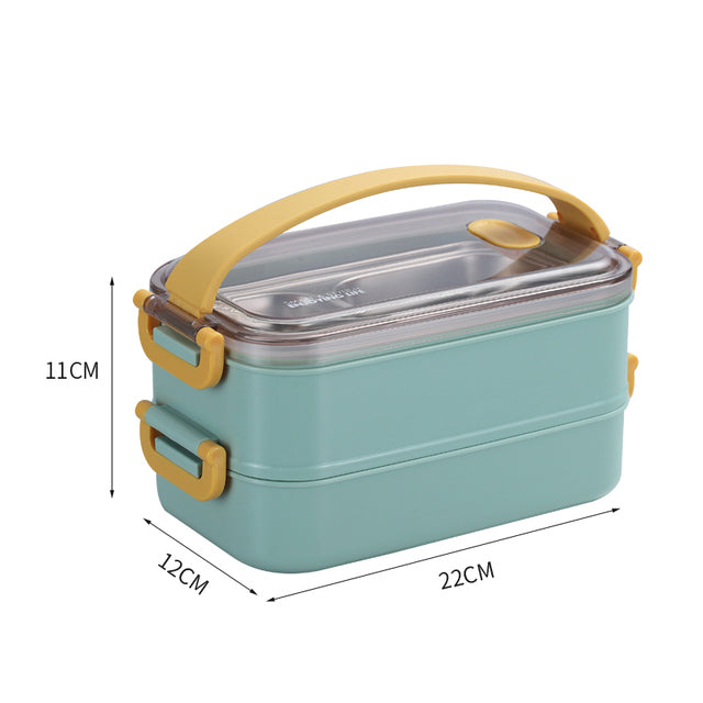 Lisslune | Insulated Bento Lunch Box | Superior Temperature Retention & Multi-Compartment Design for Office, School & On-the-Go Meals