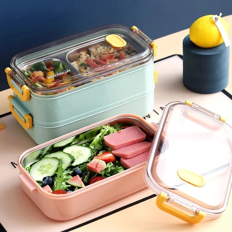 Lisslune | Insulated Bento Lunch Box | Superior Temperature Retention & Multi-Compartment Design for Office, School & On-the-Go Meals