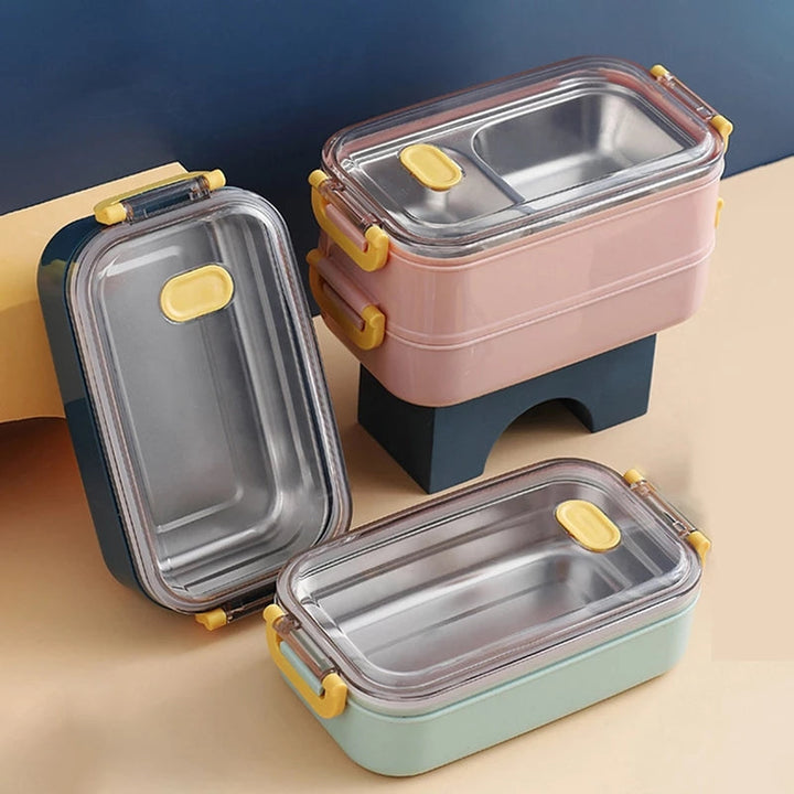 Lisslune | Insulated Bento Lunch Box | Superior Temperature Retention & Multi-Compartment Design for Office, School & On-the-Go Meals