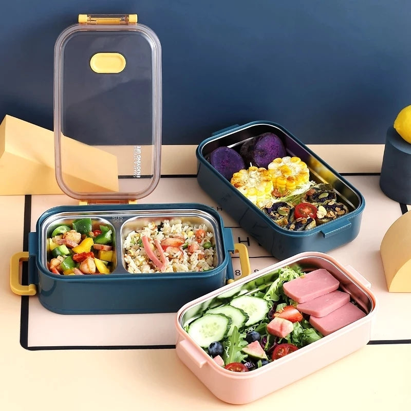 Lisslune | Insulated Bento Lunch Box | Superior Temperature Retention & Multi-Compartment Design for Office, School & On-the-Go Meals