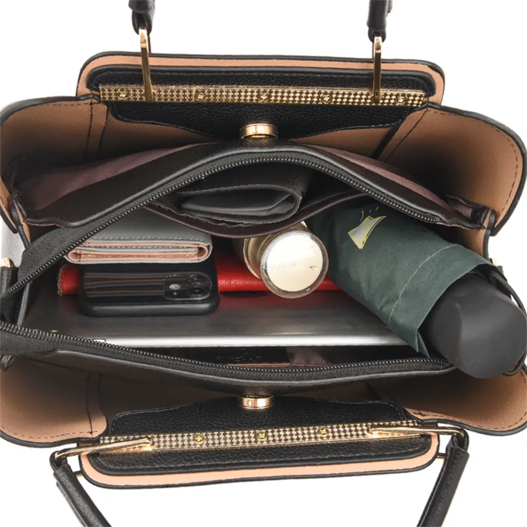 Lisslune | Vivian Luxury Shoulder Bag – Elegant PU Leather Handbag with Crossbody Strap
